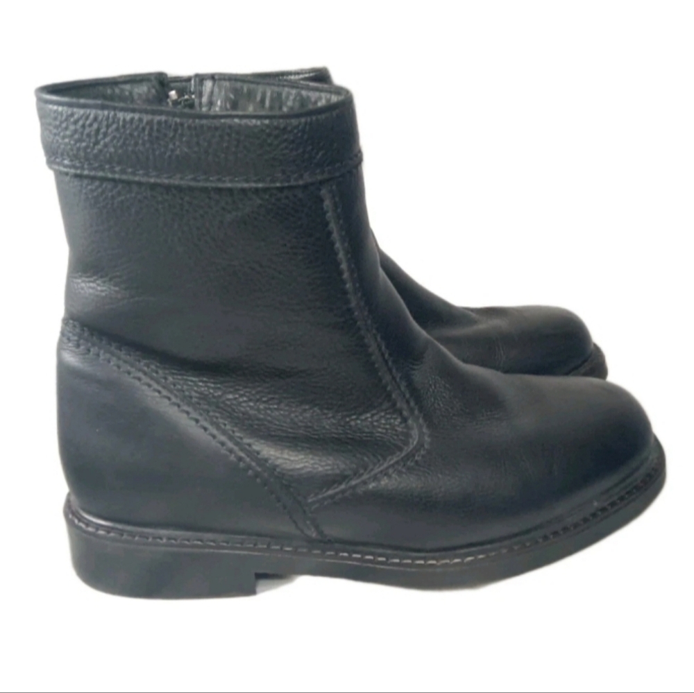 Pajar Canada Black Leather Boots Men's Size 10.5 Genuine Shearling Lining - Picture 2 of 9